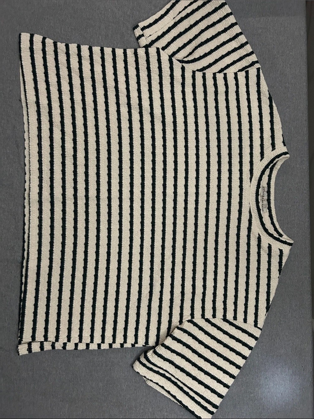 ZENANA Striped Lounge Set in Dark Green & Cream Small